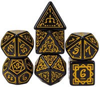 Foam Brain Games dés Cryptic Knots Golden Cuirass pour jeux de rôle RPG