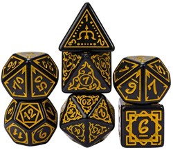 Foam Brain Games dés Cryptic Knots Golden Cuirass pour jeux de rôle RPG
