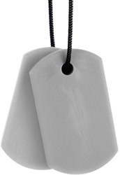 Ark Therapeutics bijou à mâcher Chew Tags gris clair standard - jouet sensoriel