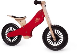 Kinderfeets vélo d'équilibre en bois à partir de 2 ans - Rouge