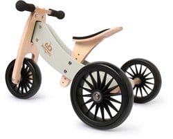 Kinderfeets 2-en-1 vélo d'équilibre en bois & tricycle Tiny Tot Plus - Silver Sage
