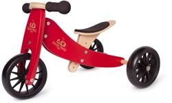 Kinderfeets Vélo d'équilibre en bois 2-en-1 et tricycle à partir de 1 an Tiny Tot - Rouge