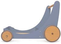 Kinderfeets Chariot de Rangement et Marcheur en Bois 2-en-1 - Bleu Ardoise-3