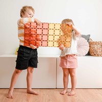 Connetix Magnetische tegels Base Lemon Peach 2 stuks-2