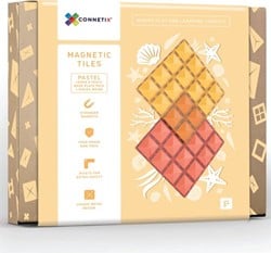 Connetix Magnetische tegels Base Lemon Peach 2 stuks