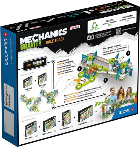 Geomag circuit magnétique Mechanics Gravity recyclé 67 pièces jouet-2