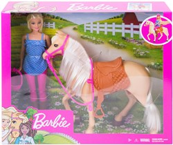 BEX Barbie poupée avec cheval - Coffret avec accessoires et tenue d'équitation