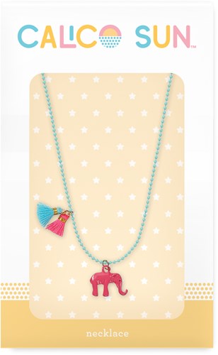 Calico Sun collier Zoey éléphant - bijoux colorés pour enfants