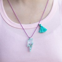 Calico Sun collier éclair perles paillettes réglable-2