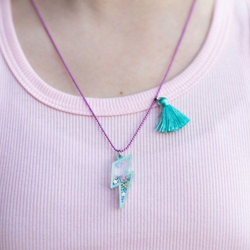 Calico Sun collier éclair perles paillettes réglable-2