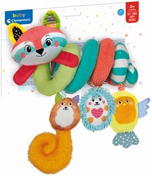 Clementoni spirale poussette bébé raton laveur - jouet sensoriel