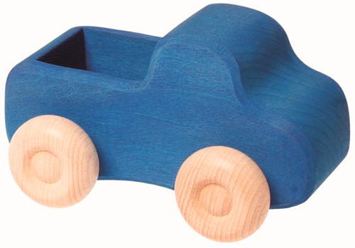 Grimm's camion en bois petit bleu