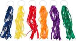 Spordas cerceaux arc-en-ciel lot de 6 - rubans de danse colorés jouet
