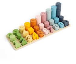 BigJigs jeu de comptage en bois jouet éducatif - 1-10 Counting Board