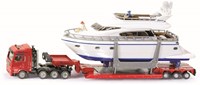 Siku camion de transport lourd avec yacht jouet échelle 1:87