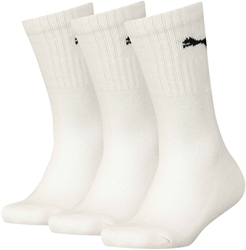 Puma chaussettes enfant chaussettes de sport blanc lot de 3 junior crew coton confort