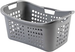 Curver panier à linge Victor 50L argent - panier moderne en plastique avec découpe pour la hanche