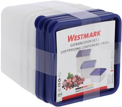 Westmark boîtes de congélation boîtes alimentaires 4 pièces 0,5 litre transparent