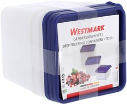Westmark boîtes de congélation alimentaires 3 pièces 0,75 litre transparent
