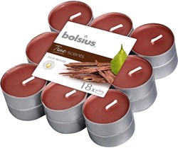 Bolsius bougies chauffe-plat parfumées Oud Wood 18 pièces - bougies brunes