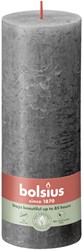 Bolsius Bougie pilier rustique Stormy Grey - 19 cm - 85 heures bougie