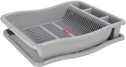 Curver égouttoir à vaisselle grand gris avec plateau - égouttoir plastique cuisine