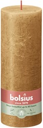 Bolsius bougie pilier rustique marron - bougie décorative 19 cm - longue durée