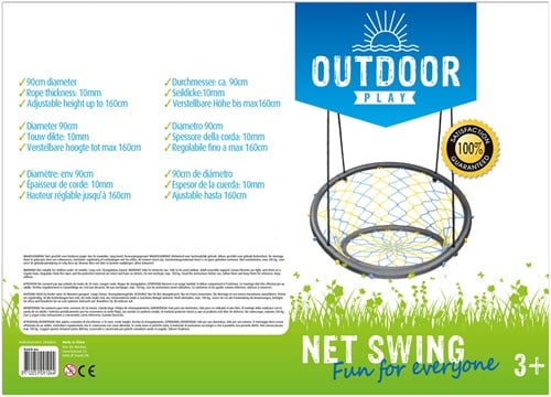 Outdoor Play Balançoire Filet - Jouet - 90cm - 100kg capacité-2