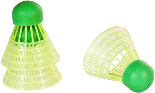 SportX volants speed badminton 3 pièces en tube jaune vert-2