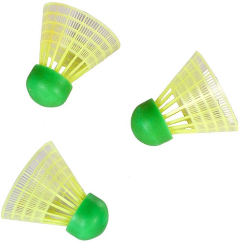 SportX volants speed badminton 3 pièces en tube jaune vert-3