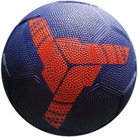 SportX ballon de football en caoutchouc orange triangle 360-380gr bleu-2