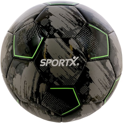 SportX ballon de football - gris noir - 330-350gr - super shiny pvc-2