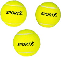 SportX balles de tennis jaunes 3 pièces en tube pour toutes surfaces-2