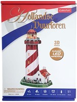 Cubic Fun Puzzle 3D Phare avec éclairage LED, 51 pièces