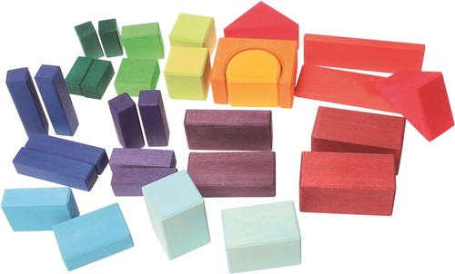 Grimm's Les blocs en bois colorés 30 Geo-Blocks