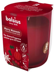 Bolsius bougie parfumée Merry Moments rouge 25h cire végétale