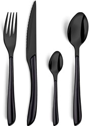 Richardson Sheffield set de couverts noir moderne 16 pièces acier chromé