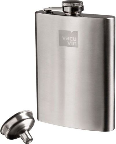 Vacu Vin flasque en acier inoxydable argent 240ml - gourde pour adultes