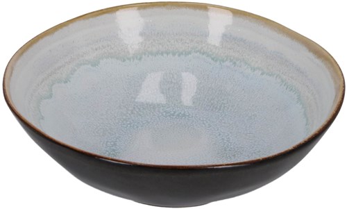 Medard de Noblat assiette creuse Shadow Aqua 19,5 cm grès bleu-gris-2