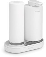 Brabantia ensemble distributeur de savon accessoire cuisine - Mineral Fresh White-2
