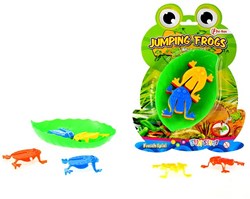 Jeu de grenouilles jouet sauteur coloré - jeu d'enfants amusant plastique