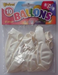 Globos 10 ballons blancs dans un sac