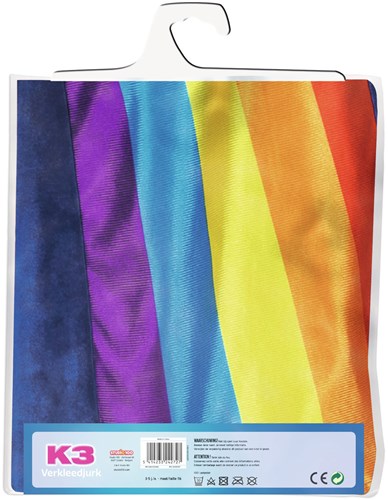 Studio 100 robe déguisement K3 arc-en-ciel bleu 3-5 ans taille 116-3