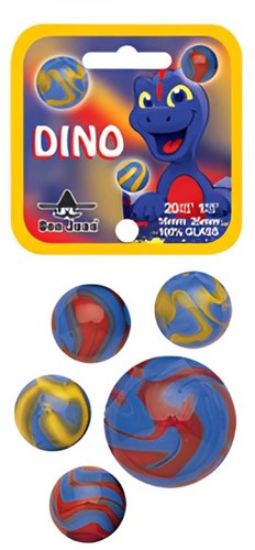 Don Juan billes Dino verre 42mm jouet coloré