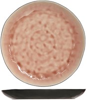Assiette plate céramique ronde laguna old rose assiette rose 27 cm