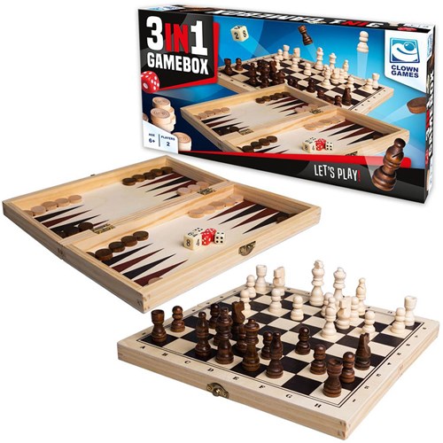 Clown Games jeu en bois 3-en-1-2