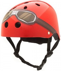 Coconuts casque vélo enfant rouge lunettes réglable sécurité Red goggle CoCo1
