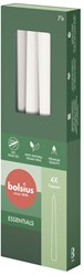 Bougies de table Bolsius gothiques Cloudy White 4 pièces cire végane