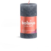Bolsius bougie pilier rustique bleu - bougie décorative cire vegan 10cm