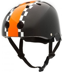Coconuts casque vélo enfant course noir orange réglable sécurité Black race